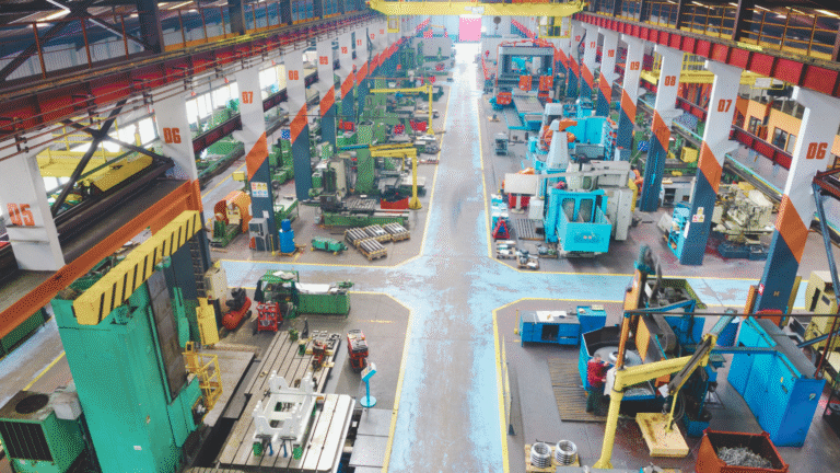 Imagem que mostra o parque industrial de uma fábrica