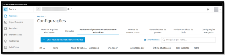 FIGURA 2: Acesso às Configurações de Automação (gatilho) de Fluxo de Aprovação/Revisão.FONTE: FF Solutions, 2025.