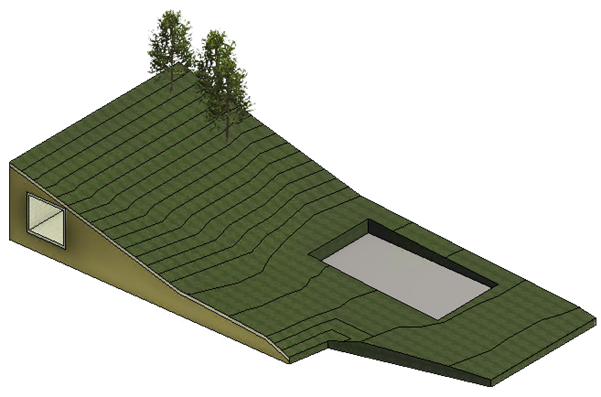 Figura 2 - Amostra de sólido topográfico em vista 3D