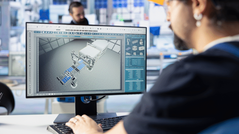 close up de um trabalhador de uma fabrica de fotovoltaica diagnosticando problemas de desempenho equipamento