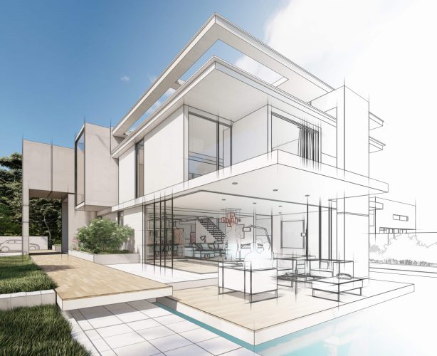 3d-rendering-upscale-modern-villa-with-pool-garden-2